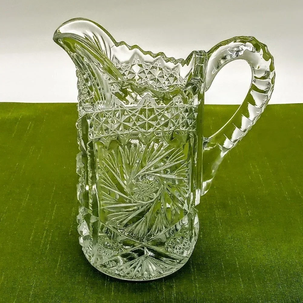 Antique US Glass Comet In The Stars EAPG Crystal Pitcher